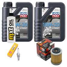 Inspection package 2L 10W-30 + oil filter + 1x spark plug for Yamaha XC TR R Cygnus 125 ccm Year 1996