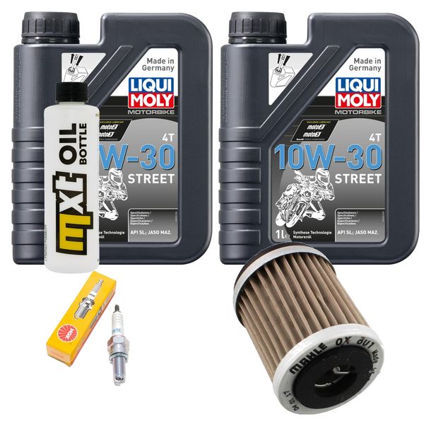 Inspektionspaket 2L 10W-30 + Ölfilter + 1x Zündkerze für Yamaha XC F Cygnus 125 ccm Bj. 2000