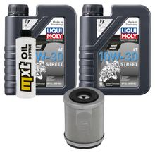 Inspektionspaket 2L 10W-30 + Ölfilter + 1x Zündkerze für Yamaha XC F Cygnus 125 ccm Bj. 2000