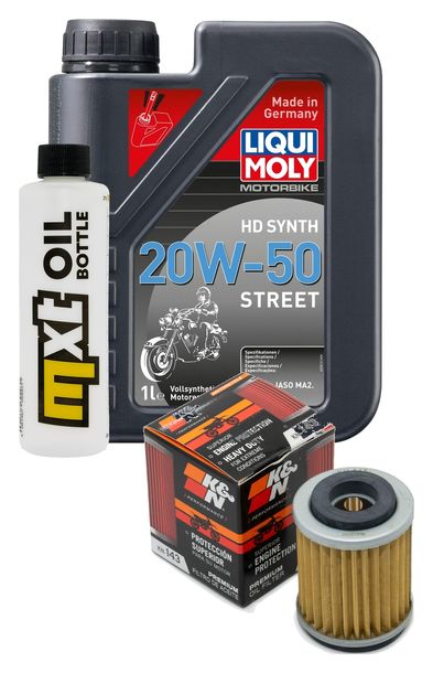 Inspektionspaket 1L 20W-50 + Ölfilter + 1x Zündkerze für Yamaha XC Cygnus X 125 ccm Bj. 2005