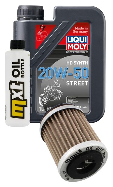Inspektionspaket 1L 20W-50 + Ölfilter + 1x Zündkerze für Yamaha XC Cygnus X 125 ccm Bj. 2005