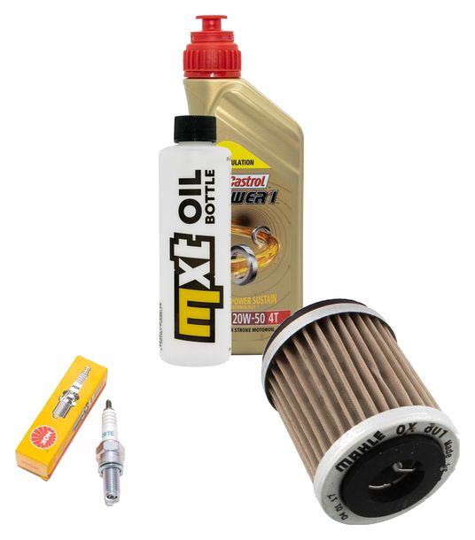 Inspektionspaket 1L 20W-50 + Ölfilter + 1x Zündkerze für Yamaha XC Cygnus X 125 ccm Bj. 2005