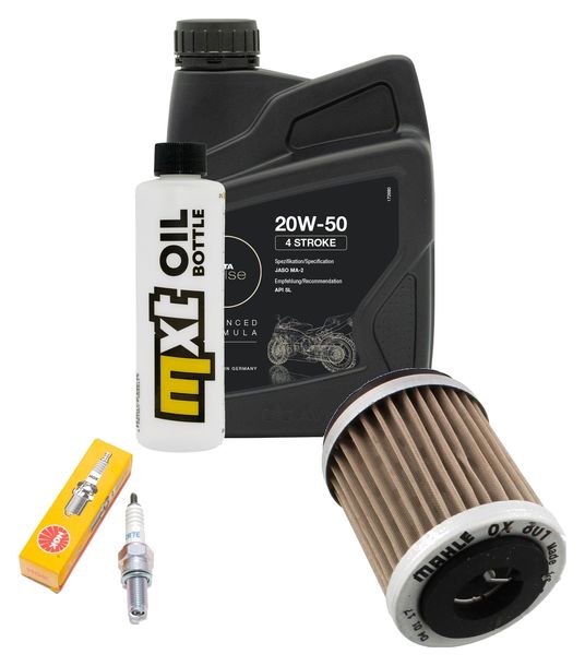 Inspektionspaket 1L 20W-50 + Ölfilter + 1x Zündkerze für Yamaha XC Cygnus X 125 ccm Bj. 2005