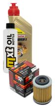Kit d'inspection 1L 20W-50 + filtre à huile + 1x bougie pour Yamaha XC Cygnus X 125 ccm Année 2005