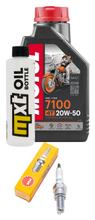 Inspekční balíček 1L 20W-50 + olejový filtr + 1x zapalovací svíčka pro Yamaha XC Cygnus X 125 ccm r.v. 2005