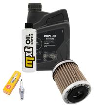 Inspekční balíček 1L 20W-50 + olejový filtr + 1x zapalovací svíčka pro Yamaha XC Cygnus X 125 ccm r.v. 2005