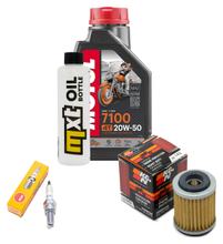 Pacote de Inspeção 1L 20W-50 + Filtro de Óleo + 1x Vela de Ignição para Yamaha XC Cygnus X 125 ccm Ano 2005