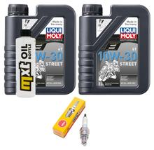 Paquete de inspección 2L 10W-30 + filtro de aceite + 1x bujía para Yamaha Beluga 125 ccm