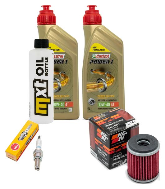 Inspektionspaket 2L 10W-40 + Ölfilter + 1x Zündkerze für Yamaha YP Majesty 125 ccm Bj. 2001