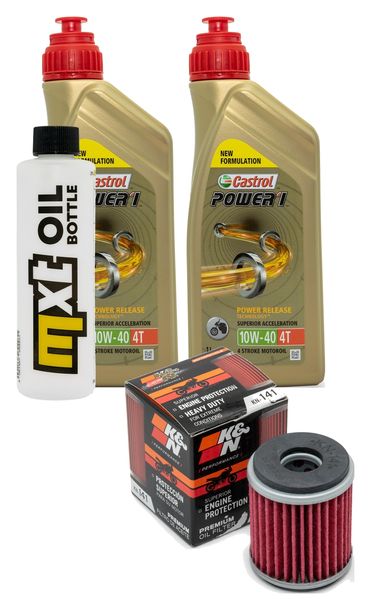 Kit d'inspection 2L 10W-40 + filtre à huile + 1x bougie pour Yamaha YP Majesty 125 ccm Année 2001