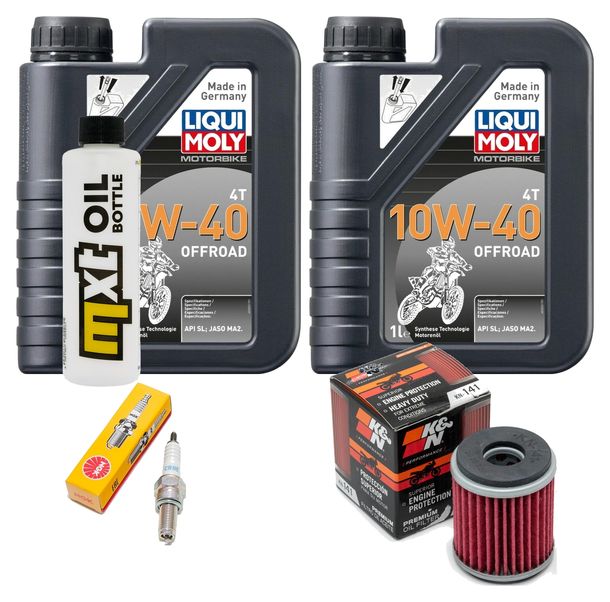 Inspektionspaket 2L 10W-40 + Ölfilter + 1x Zündkerze für Yamaha YP Majesty 125 ccm Bj. 2001
