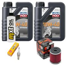 Pacchetto di ispezione 2L 10W-40 + filtro olio + 1x candela per Yamaha YP Majesty 125 ccm Anno 2001