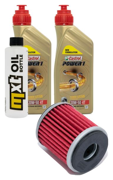 Inspektionspaket 2L 20W-50 + Ölfilter + 1x Zündkerze für Yamaha VP X-City YP X-Max 125 ccm Bj. 2008 - 2010