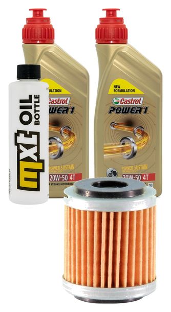 Inspektionspaket 2L 20W-50 + Ölfilter + 1x Zündkerze für Yamaha VP X-City YP X-Max 125 ccm Bj. 2008 - 2010