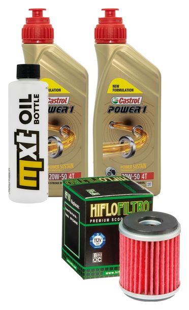 Inspektionspaket 2L 20W-50 + Ölfilter + 1x Zündkerze für Yamaha VP X-City YP X-Max 125 ccm Bj. 2008 - 2010