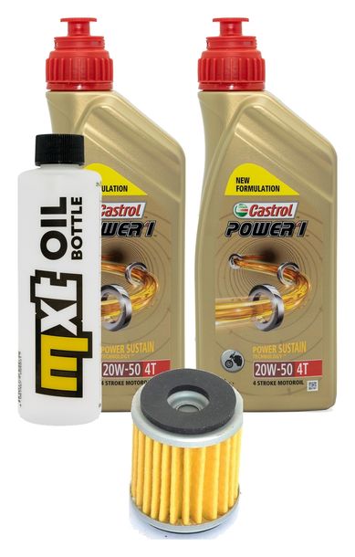 Inspektionspaket 2L 20W-50 + Ölfilter + 1x Zündkerze für Yamaha VP X-City YP X-Max 125 ccm Bj. 2008 - 2010