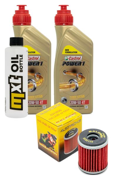 Inspektionspaket 2L 20W-50 + Ölfilter + 1x Zündkerze für Yamaha VP X-City YP X-Max 125 ccm Bj. 2008 - 2010