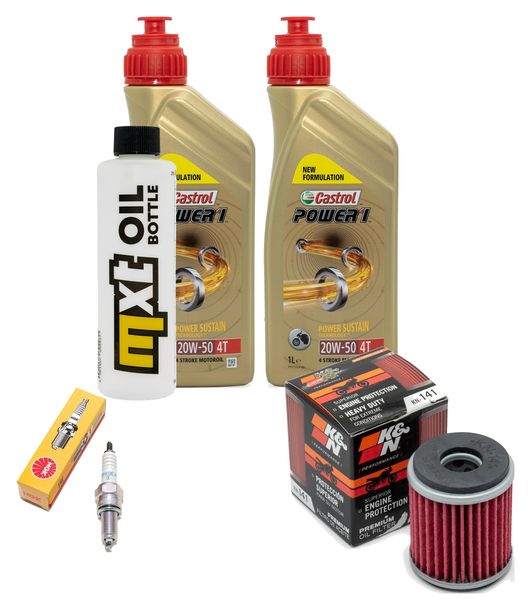 Inspektionspaket 2L 20W-50 + Ölfilter + 1x Zündkerze für Yamaha VP X-City YP X-Max 125 ccm Bj. 2008 - 2010
