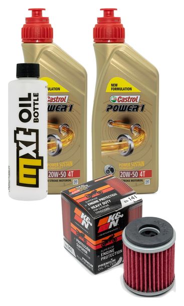 Inspektionspaket 2L 20W-50 + Ölfilter + 1x Zündkerze für Yamaha VP X-City YP X-Max 125 ccm Bj. 2008 - 2010