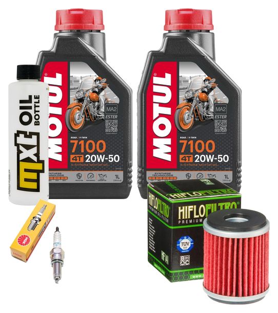 Inspektionspaket 2L 20W-50 + Ölfilter + 1x Zündkerze für Yamaha VP X-City YP X-Max 125 ccm Bj. 2008 - 2010