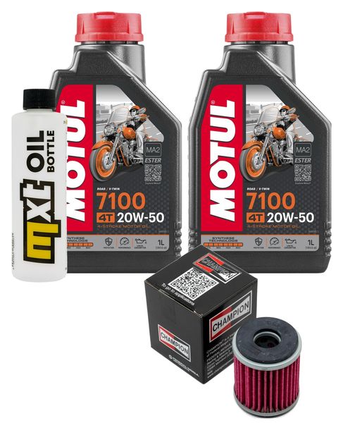 Inspektionspaket 2L 20W-50 + Ölfilter + 1x Zündkerze für Yamaha VP X-City YP X-Max 125 ccm Bj. 2008 - 2010