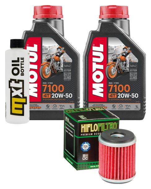 Inspektionspaket 2L 20W-50 + Ölfilter + 1x Zündkerze für Yamaha VP X-City YP X-Max 125 ccm Bj. 2008 - 2010