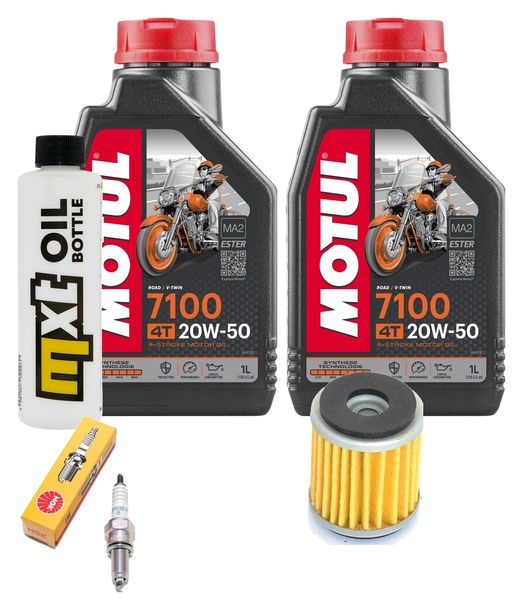 Inspektionspaket 2L 20W-50 + Ölfilter + 1x Zündkerze für Yamaha VP X-City YP X-Max 125 ccm Bj. 2008 - 2010