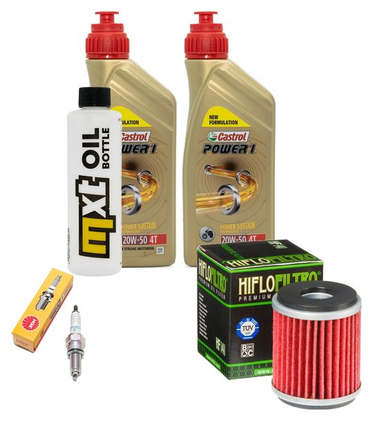 Inspektionspaket 2L 20W-50 + Ölfilter + 1x Zündkerze für Yamaha VP X-City YP X-Max 125 ccm Bj. 2008 - 2010