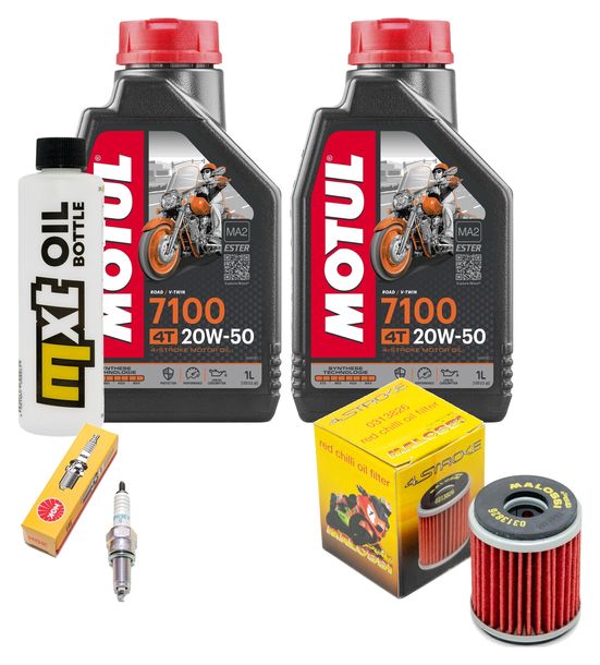 Inspektionspaket 2L 20W-50 + Ölfilter + 1x Zündkerze für Yamaha VP X-City YP X-Max 125 ccm Bj. 2008 - 2010