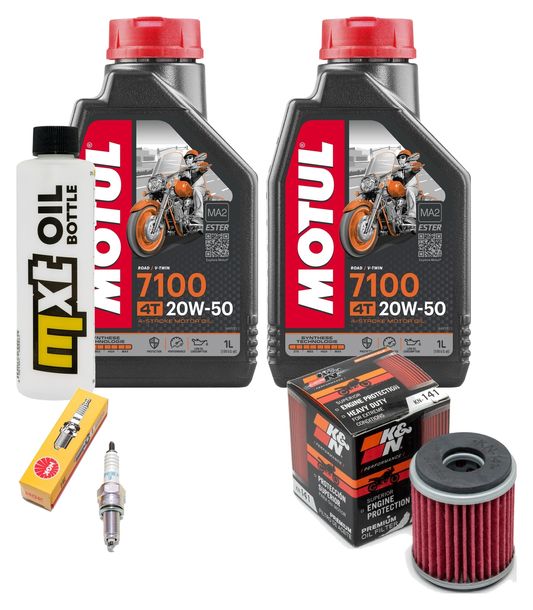 Inspektionspaket 2L 20W-50 + Ölfilter + 1x Zündkerze für Yamaha VP X-City YP X-Max 125 ccm Bj. 2008 - 2010