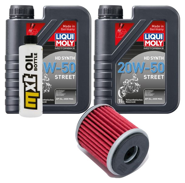Inspektionspaket 2L 20W-50 + Ölfilter + 1x Zündkerze für Yamaha VP X-City YP X-Max 125 ccm Bj. 2008 - 2010
