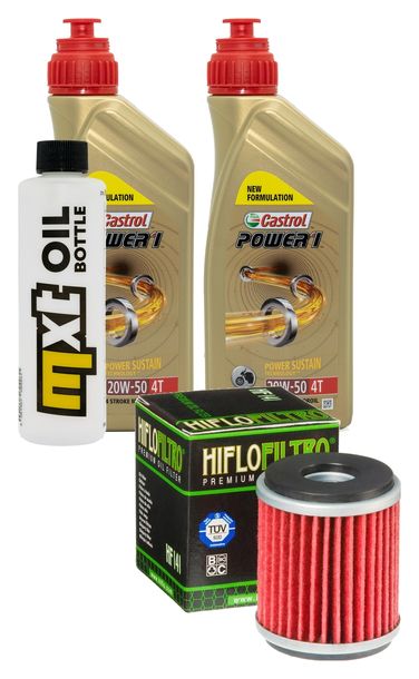 Inspektionspaket 2L 20W-50 + Ölfilter + 1x Zündkerze für Yamaha VP X-City YP X-Max 125 ccm Bj. 2008 - 2010