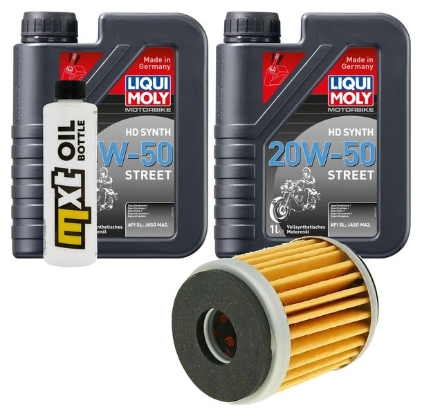 Inspektionspaket 2L 20W-50 + Ölfilter + 1x Zündkerze für Yamaha VP X-City YP X-Max 125 ccm Bj. 2008 - 2010