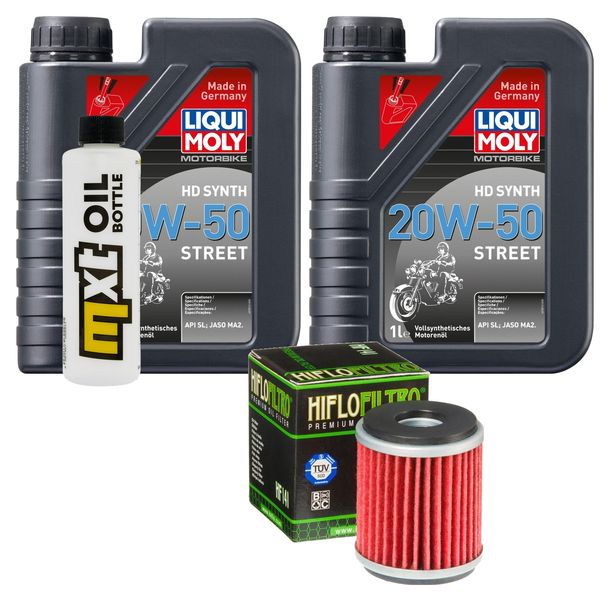 Inspektionspaket 2L 20W-50 + Ölfilter + 1x Zündkerze für Yamaha VP X-City YP X-Max 125 ccm Bj. 2008 - 2010