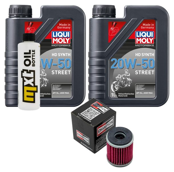 Inspektionspaket 2L 20W-50 + Ölfilter + 1x Zündkerze für Yamaha VP X-City YP X-Max 125 ccm Bj. 2008 - 2010