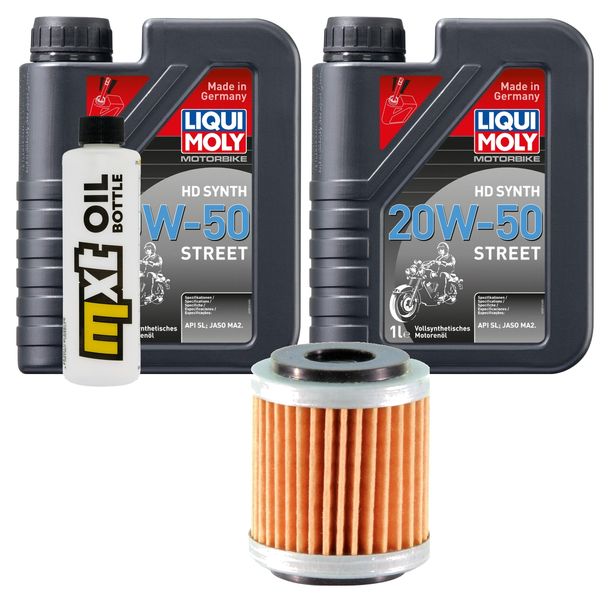 Inspektionspaket 2L 20W-50 + Ölfilter + 1x Zündkerze für Yamaha VP X-City YP X-Max 125 ccm Bj. 2008 - 2010