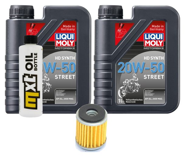 Inspektionspaket 2L 20W-50 + Ölfilter + 1x Zündkerze für Yamaha VP X-City YP X-Max 125 ccm Bj. 2008 - 2010