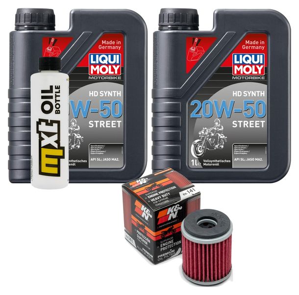 Inspektionspaket 2L 20W-50 + Ölfilter + 1x Zündkerze für Yamaha VP X-City YP X-Max 125 ccm Bj. 2008 - 2010