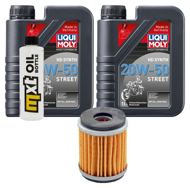 Inspektionspaket 2L 20W-50 + Ölfilter + 1x Zündkerze für Yamaha VP X-City YP X-Max 125 ccm Bj. 2008 - 2010