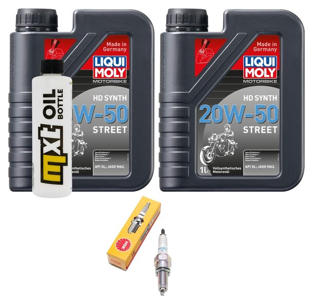 Inspektionspaket 2L 20W-50 + Ölfilter + 1x Zündkerze für Yamaha VP X-City YP X-Max 125 ccm Bj. 2008 - 2010