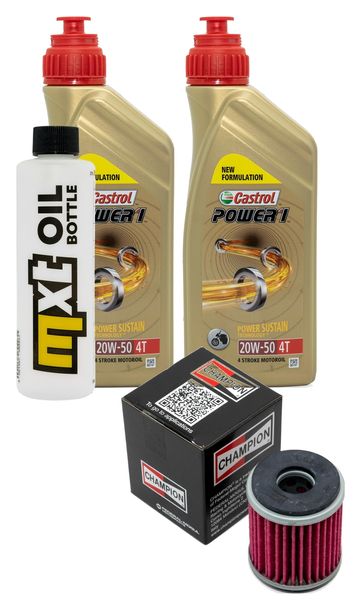 Inspektionspaket 2L 20W-50 + Ölfilter + 1x Zündkerze für Yamaha VP X-City YP X-Max 125 ccm Bj. 2008 - 2010