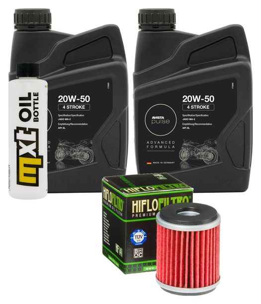 Inspektionspaket 2L 20W-50 + Ölfilter + 1x Zündkerze für Yamaha VP X-City YP X-Max 125 ccm Bj. 2008 - 2010