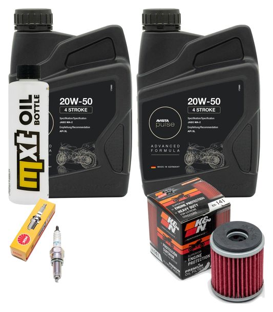 Inspektionspaket 2L 20W-50 + Ölfilter + 1x Zündkerze für Yamaha VP X-City YP X-Max 125 ccm Bj. 2008 - 2010