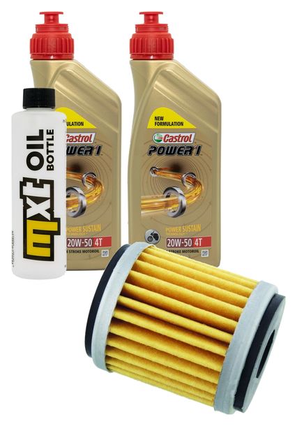 Inspektionspaket 2L 20W-50 + Ölfilter + 1x Zündkerze für Yamaha VP X-City YP X-Max 125 ccm Bj. 2008 - 2010