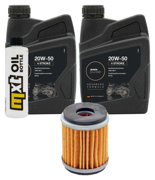 Inspektionspaket 2L 20W-50 + Ölfilter + 1x Zündkerze für Yamaha VP X-City YP X-Max 125 ccm Bj. 2008 - 2010