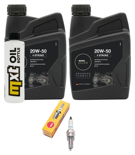 Inspektionspaket 2L 20W-50 + Ölfilter + 1x Zündkerze für Yamaha VP X-City YP X-Max 125 ccm Bj. 2008 - 2010
