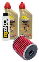 Pacchetto di ispezione 2L 20W-50 + filtro olio + 1x candela per Yamaha VP X-City YP X-Max 125 ccm Anno 2008 - 2010