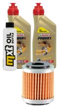 Pacchetto di ispezione 2L 20W-50 + filtro olio + 1x candela per Yamaha VP X-City YP X-Max 125 ccm Anno 2008 - 2010