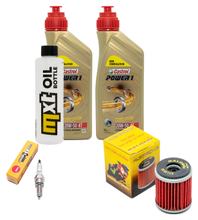 Pacchetto di ispezione 2L 20W-50 + filtro olio + 1x candela per Yamaha VP X-City YP X-Max 125 ccm Anno 2008 - 2010