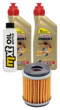 Pacchetto di ispezione 2L 20W-50 + filtro olio + 1x candela per Yamaha VP X-City YP X-Max 125 ccm Anno 2008 - 2010